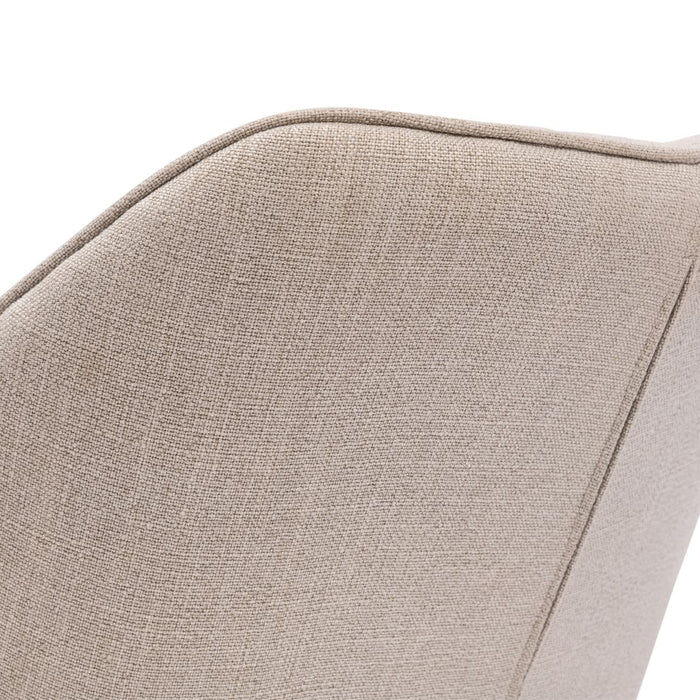 Carnaby Dining Armchair Turning Leg, mouliné linen, fabulous flax - Betten Ritter Living