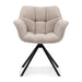 Carnaby Dining Armchair Turning Leg, mouliné linen, fabulous flax - Betten Ritter Living