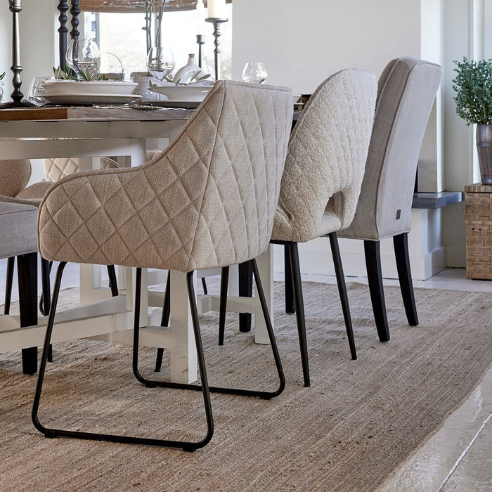 Frisco Drive Dining Armchair, mouliné linen, fabulous flax - Betten Ritter Living