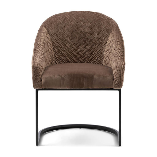 Lincoln Dining Armchair, velvet III, golden mink - Betten Ritter Living