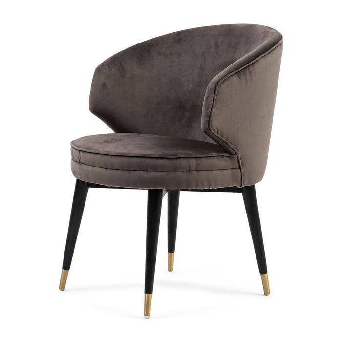 Isola Di Capri Dining Armchair, velvet, anthracite - Betten Ritter Living