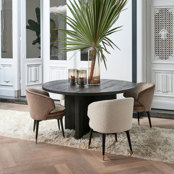 Isola Di Capri Dining Armchair, velvet, anthracite - Betten Ritter Living