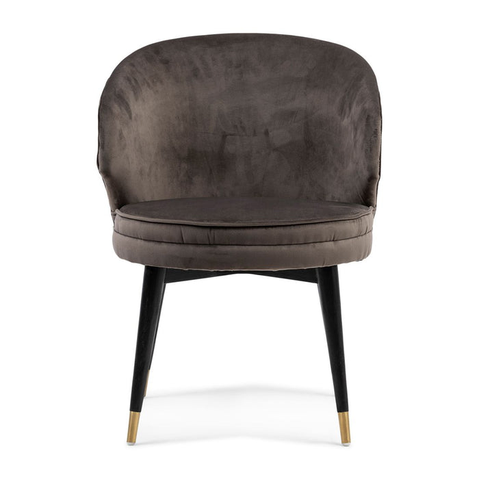 Isola Di Capri Dining Armchair, velvet, anthracite - Betten Ritter Living