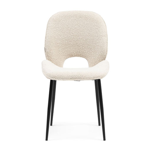 Mr. Beekman Dining Chair, bouclé, white sand - Betten Ritter Living