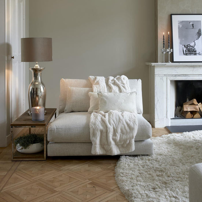 Stephen Center, rich tweed, antique white - Betten Ritter Living