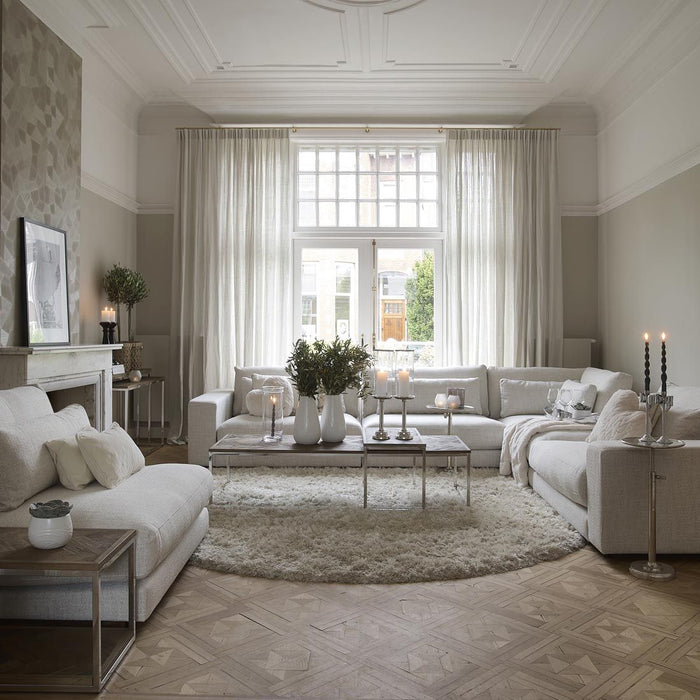 Stephen Center, rich tweed, antique white - Betten Ritter Living