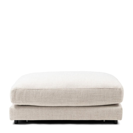 Stephen Footstool, rich tweed, antique white - Betten Ritter Living