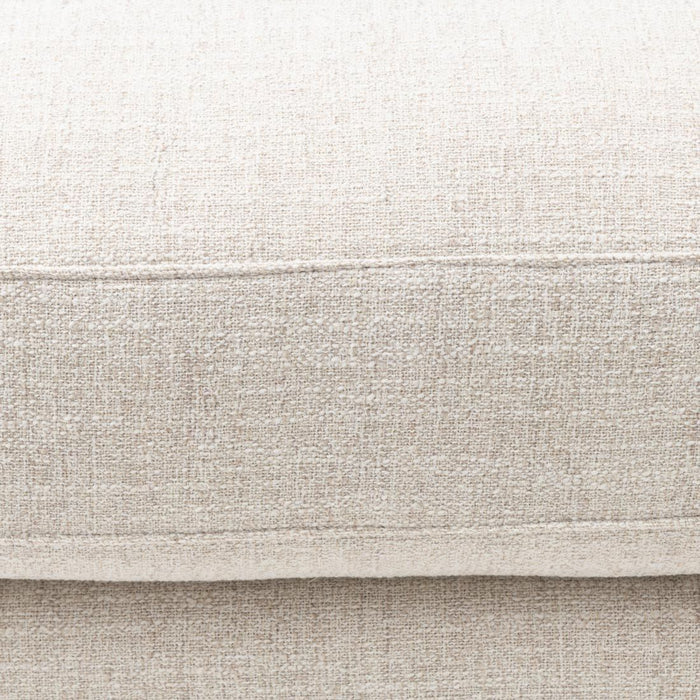 Stephen Footstool, rich tweed, antique white - Betten Ritter Living