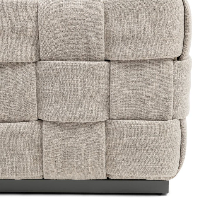 Room 48 Footstool 160x60, mouliné linen, fabulous flax - Betten Ritter Living