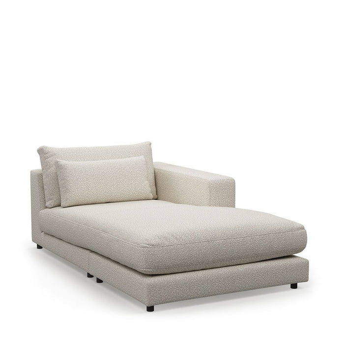 Stephen Chaise Longue Right, bouclé, simply white - Betten Ritter Living