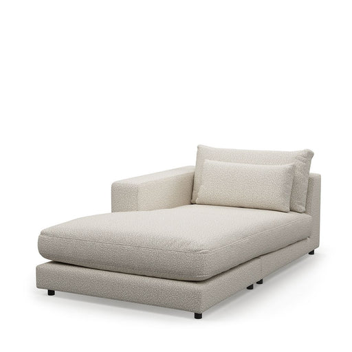 Stephen Chaise Longue Left, bouclé, simply white - Betten Ritter Living