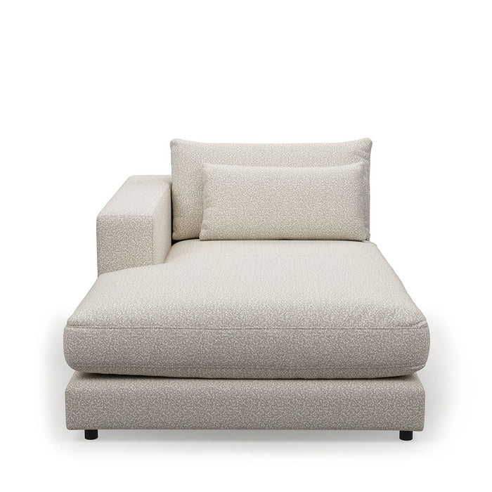 Stephen Chaise Longue Left, bouclé, simply white - Betten Ritter Living