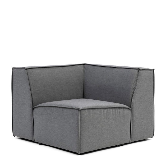 Bellagio Outdoor Corner, sunbrella solid, flanelle - Betten Ritter Living