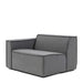 Bellagio Outdoor Corner Left, sunbrella solid, flanelle - Betten Ritter Living