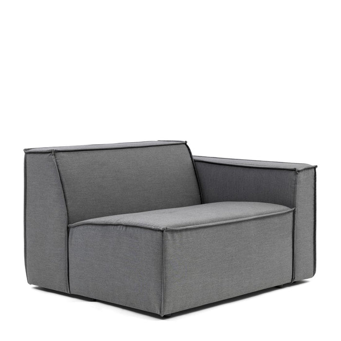 Bellagio Outdoor Corner Right, sunbrella solid, flanelle - Betten Ritter Living