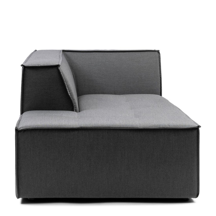 Bellagio Outdoor Chaise Longue Left, sunbrella solid, flanelle - Betten Ritter Living