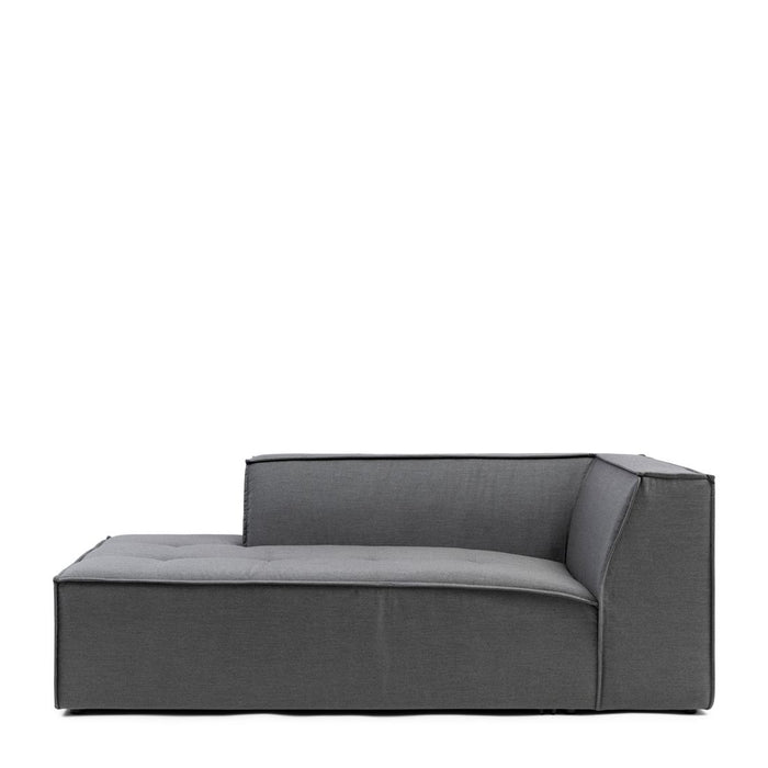 Bellagio Outdoor Chaise Longue Left, sunbrella solid, flanelle - Betten Ritter Living