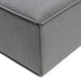 Bellagio Outdoor Footstool, sunbrella solid, flanelle - Betten Ritter Living