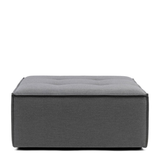 Bellagio Outdoor Footstool, sunbrella solid, flanelle - Betten Ritter Living