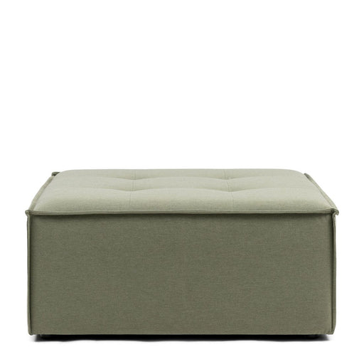 Bellagio Outdoor Footstool, sunbrella heritage, leaf - Betten Ritter Living