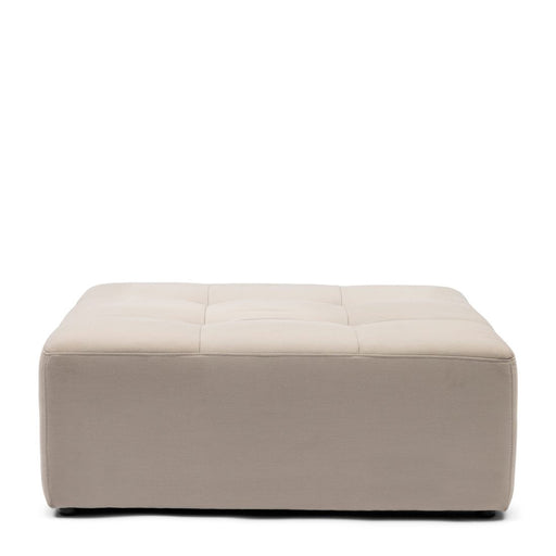 Verona Outdoor Footstool, sunbrella solid, stone - Betten Ritter Living