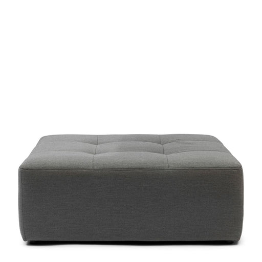 Verona Outdoor Footstool, sunbrella solid, flanelle - Betten Ritter Living