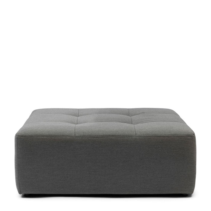 Verona Outdoor Footstool, sunbrella solid, flanelle - Betten Ritter Living