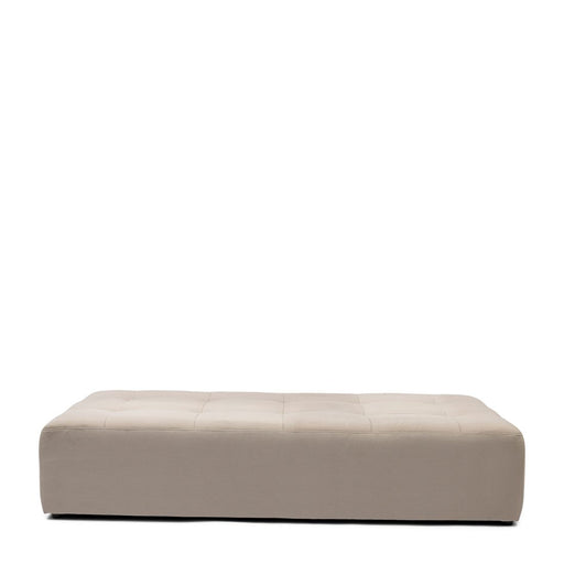 Verona Outdoor Footstool XL, sunbrella solid, stone - Betten Ritter Living