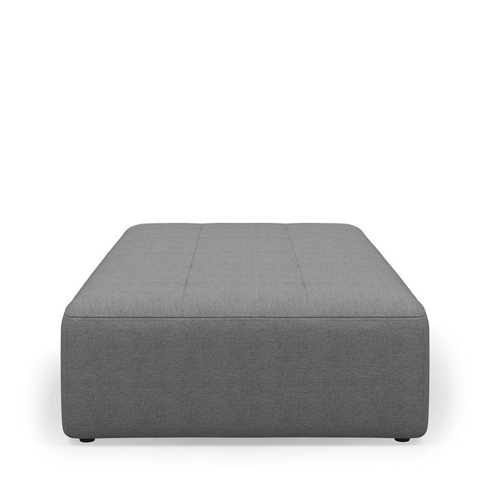 Verona Outdoor Footstool XL, sunbrella solid, flanelle - Betten Ritter Living