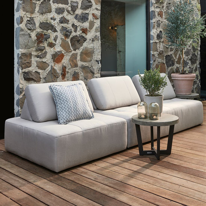 Verona Outdoor Lounge Island, sunbrella solid, stone - Betten Ritter Living