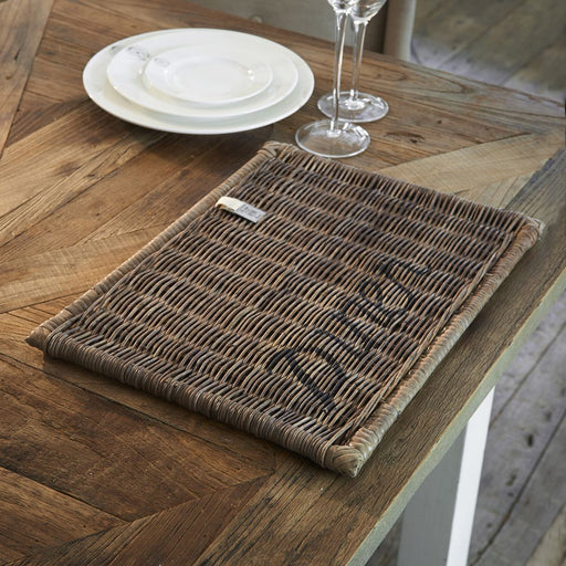 Rustic Rattan Placemat Diner black - Betten Ritter Living