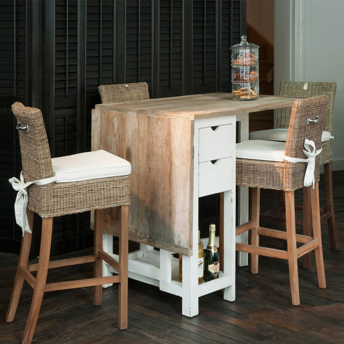 Rustic Rattan Bar Stool - Betten Ritter Living