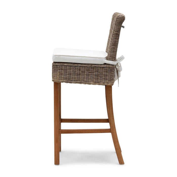 Rustic Rattan Bar Stool - Betten Ritter Living