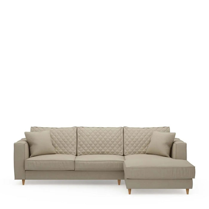 Kendall Sofa With Chaise Longue, oxford weave - Betten Ritter Living