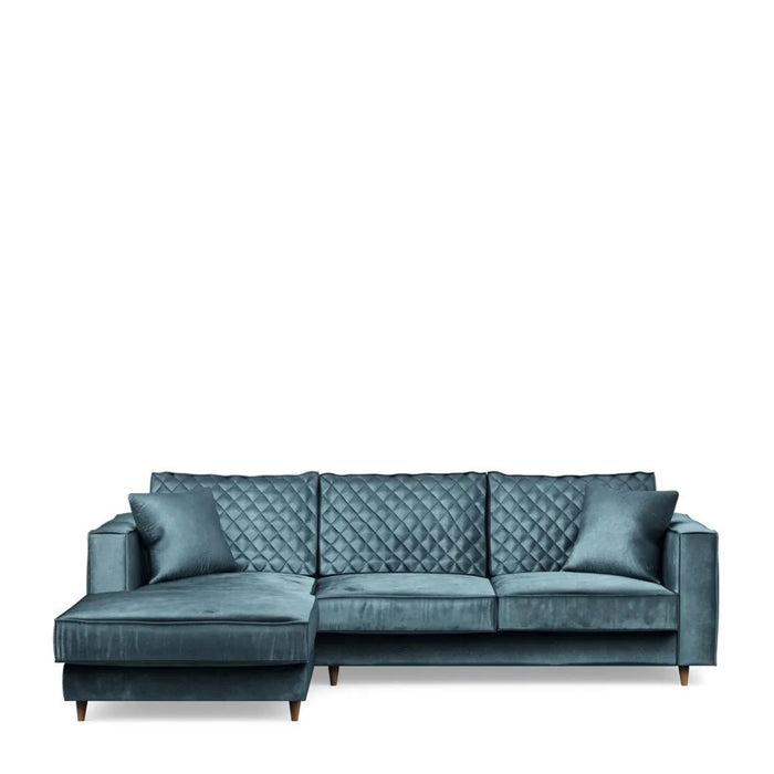 Kendall Sofa with Chaise Longue, velvet - Betten Ritter Living