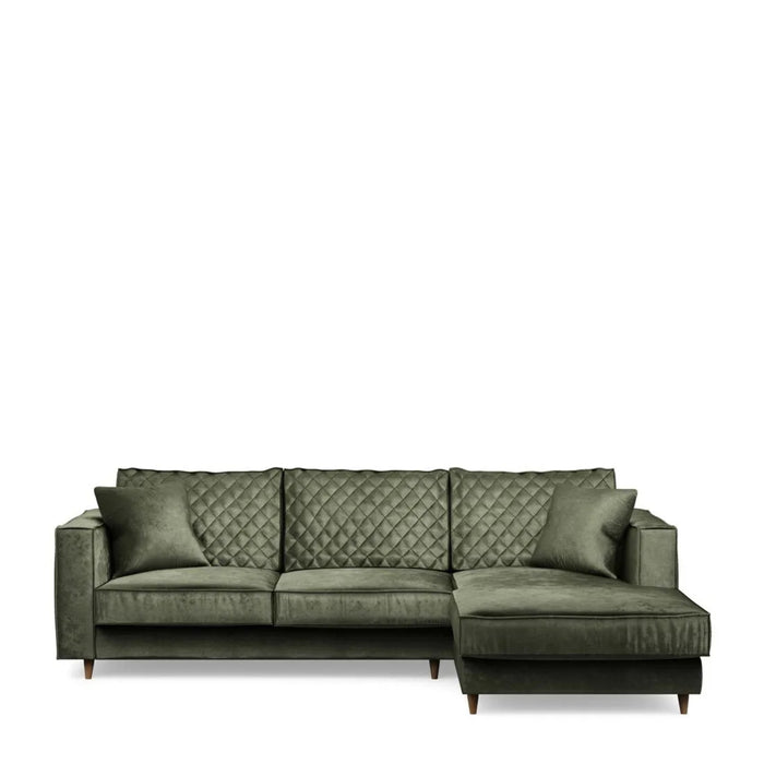 Kendall Sofa with Chaise Longue, velvet - Betten Ritter Living