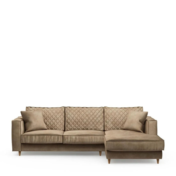 Kendall Sofa with Chaise Longue, velvet - Betten Ritter Living