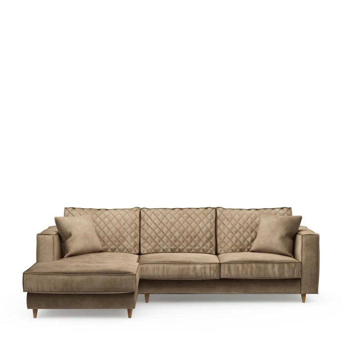 Kendall Sofa with Chaise Longue, velvet - Betten Ritter Living