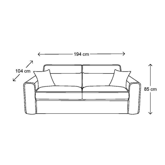 Metropolis Sofa 2,5 Seater, washed cotton - Betten Ritter Living