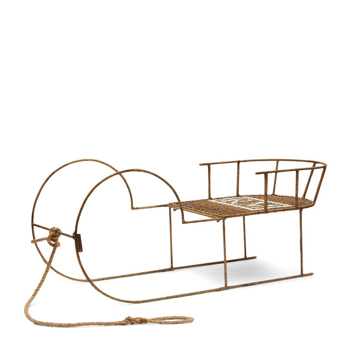 Dekoration Rustic Rattan Sled, Natural, XL - Betten Ritter Living